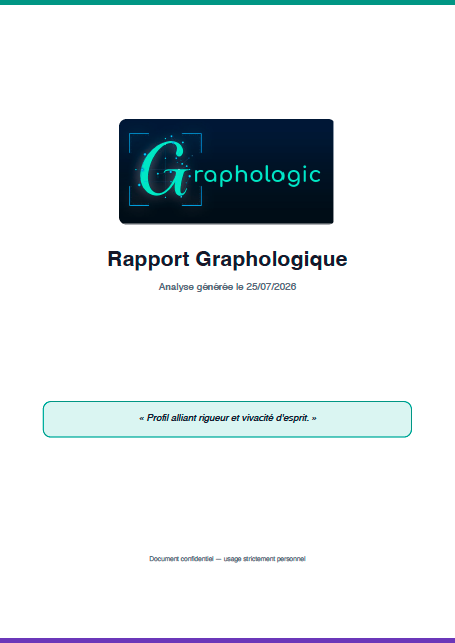 Couverture rapport graphologic - Page Accueil site